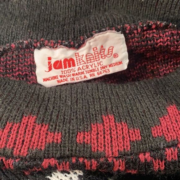 JAM KNITS Vintage 80's High Neck Sweater-M/L - Picture 3 of 3
